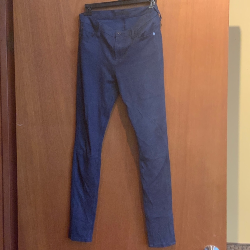 7 For All Mankind Dark Blue Skinny Jeans - Picture 1 of 5